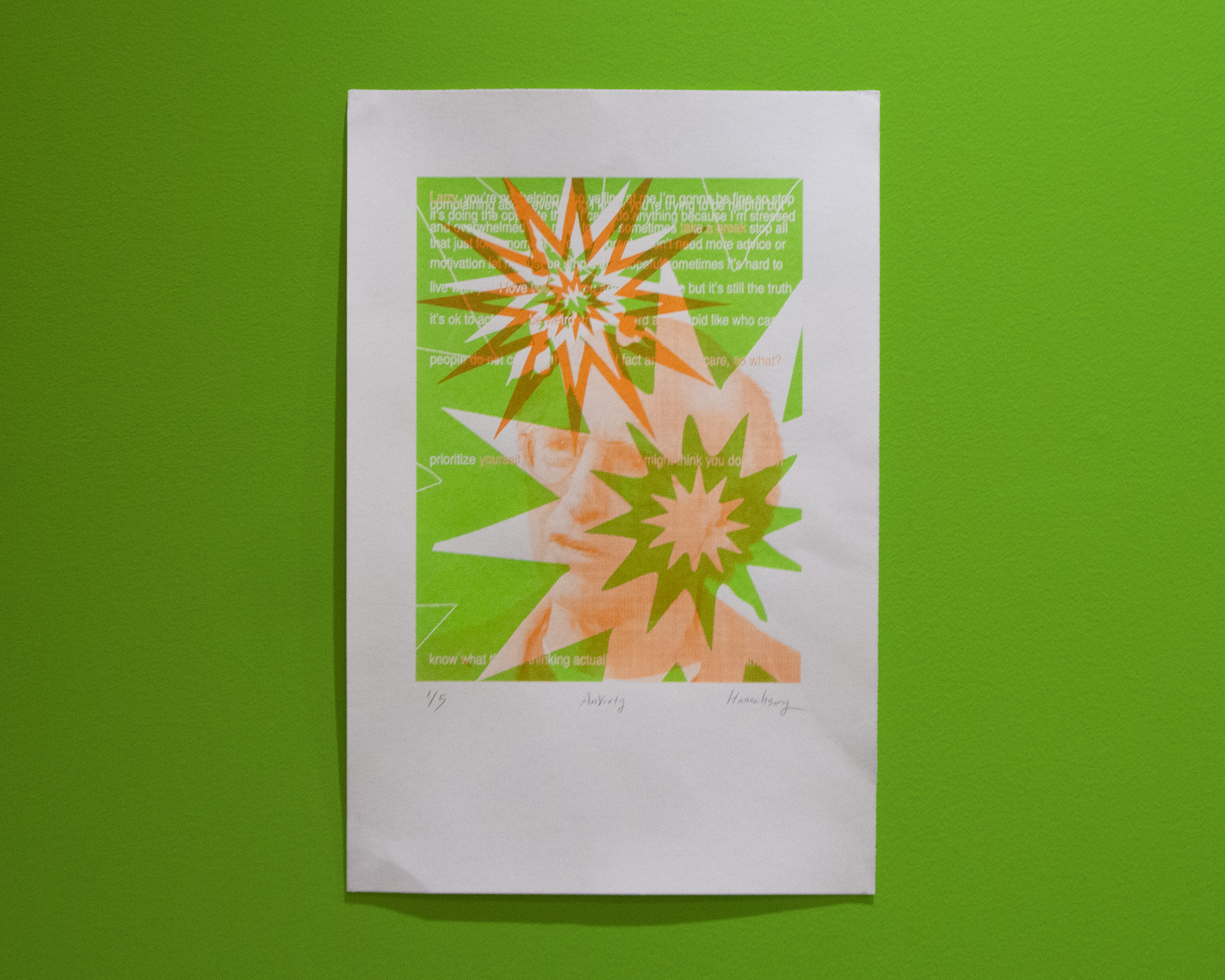 Anxiety screenprint
